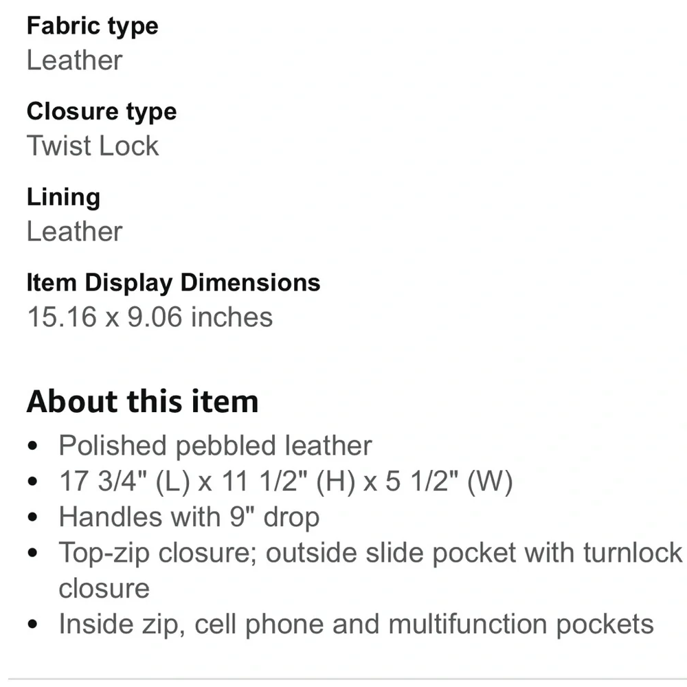 Coach 57107 Black Leather Turnlock Silver Chain Strap Tote Bag - Picture 7 of 13